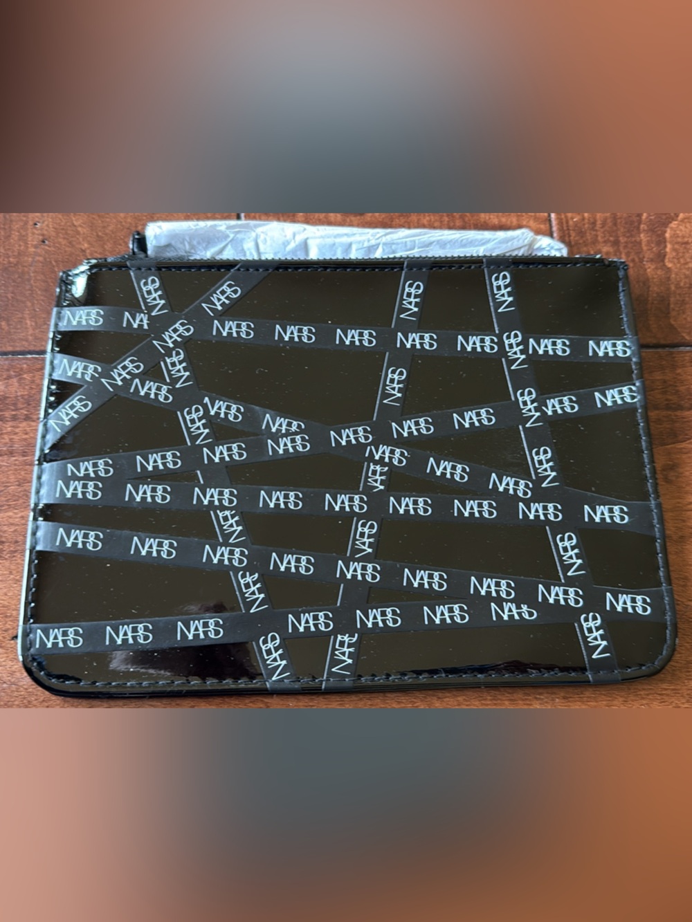 Brand New NARS Black Glossy Logo Travel/Cosmetic Pouch